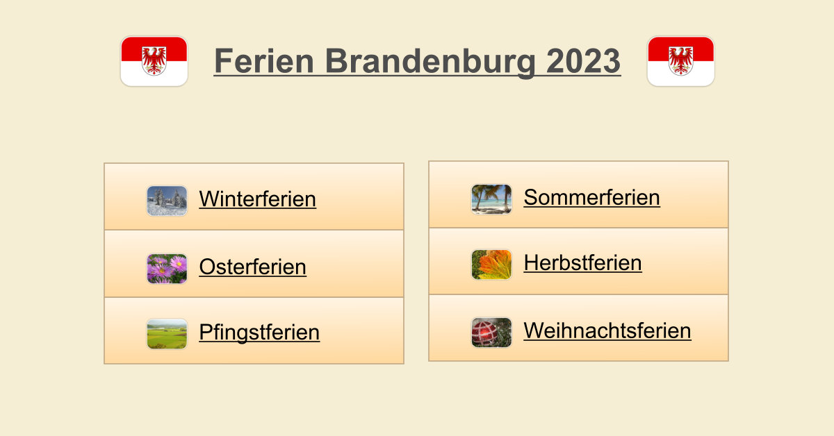 Ferien Brandenburg 2023