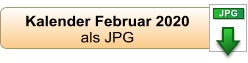 Kalender Februar 2020  als JPG JPG